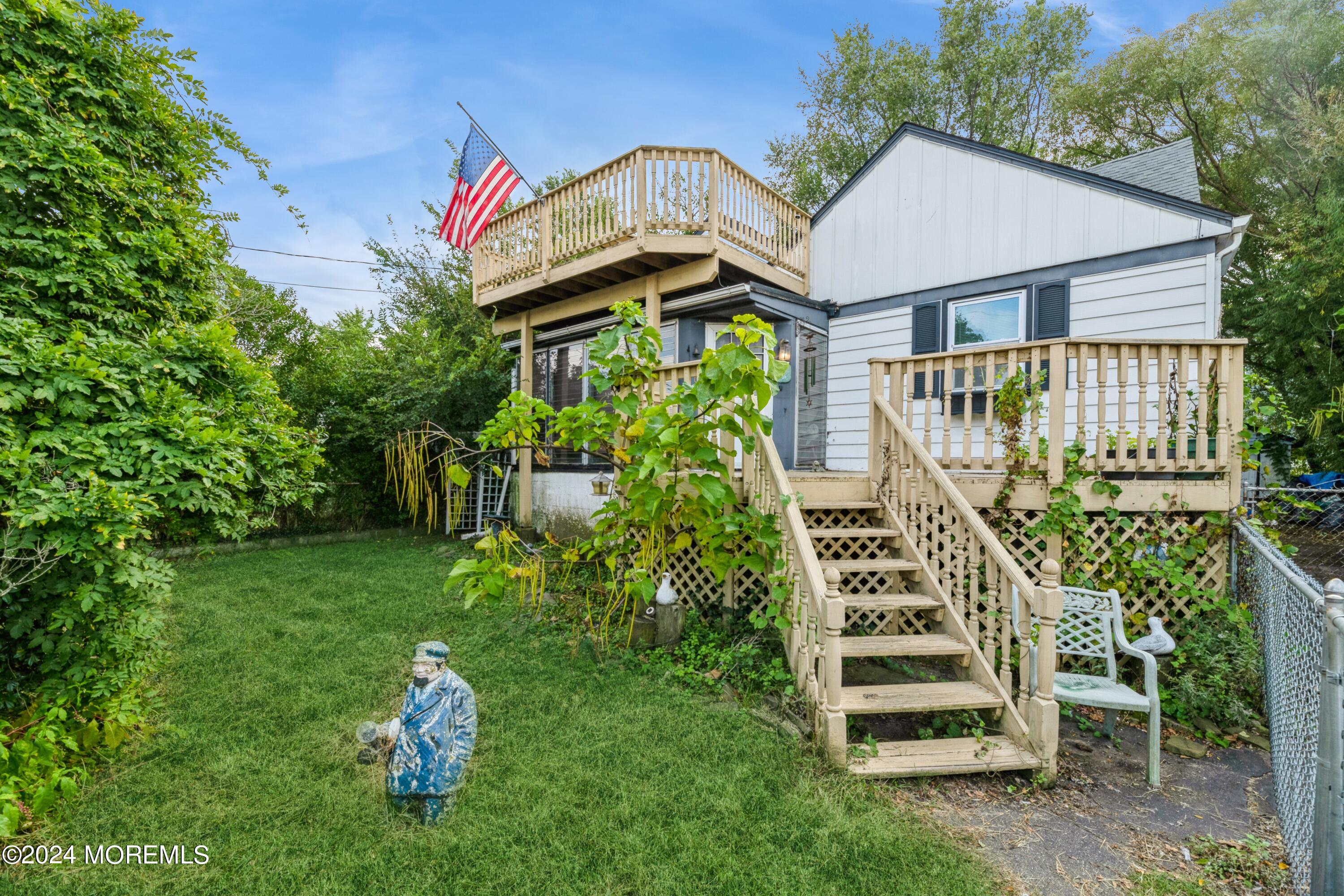 a house view with a garden space