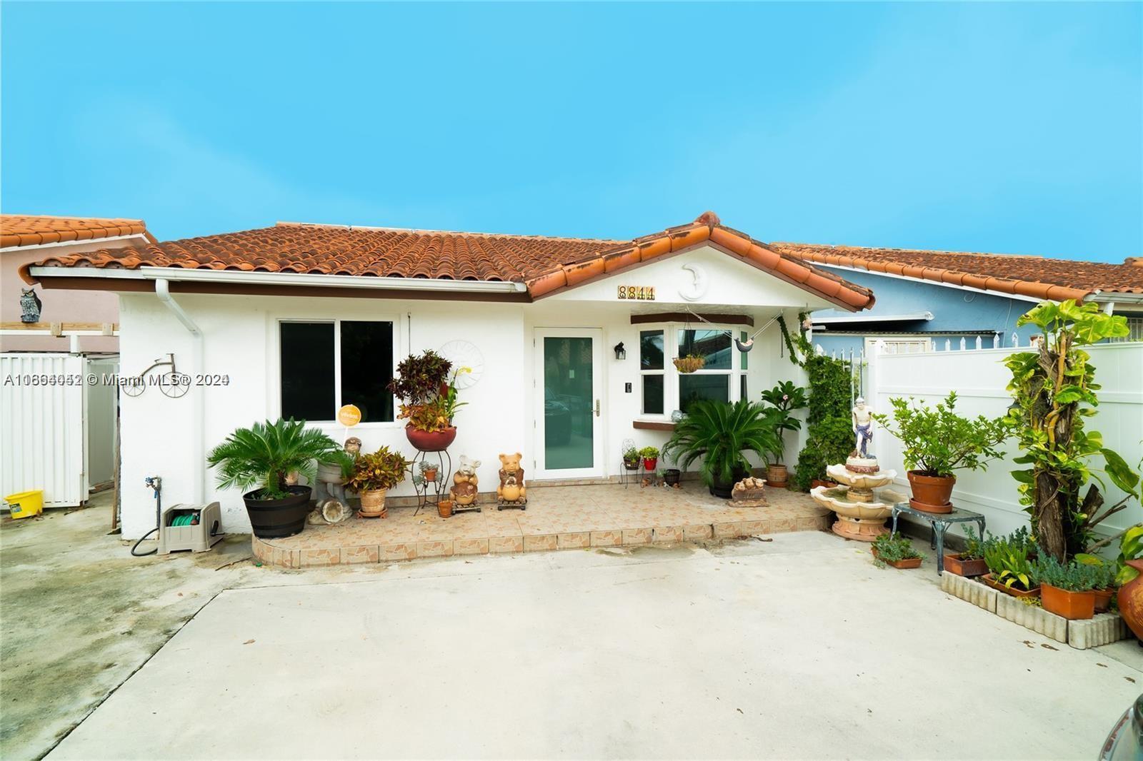 a house view with a seating space