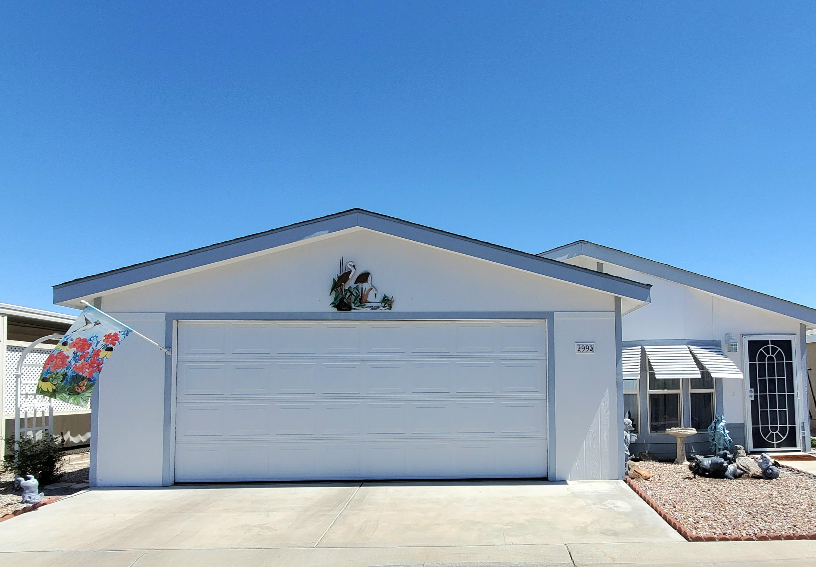 a view of a house with a patio