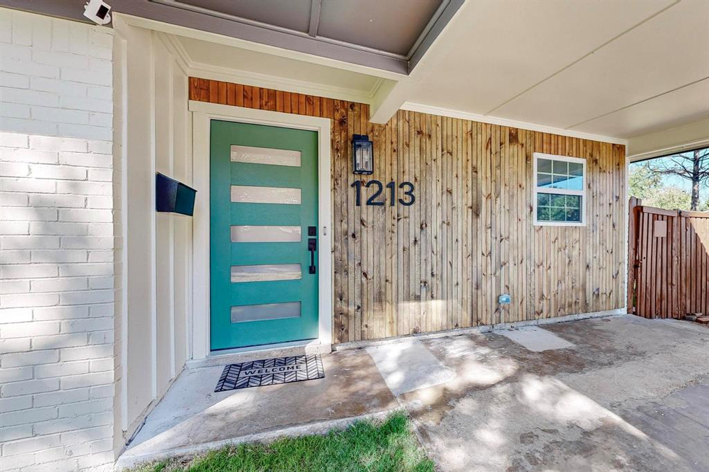 a view of a front door of house