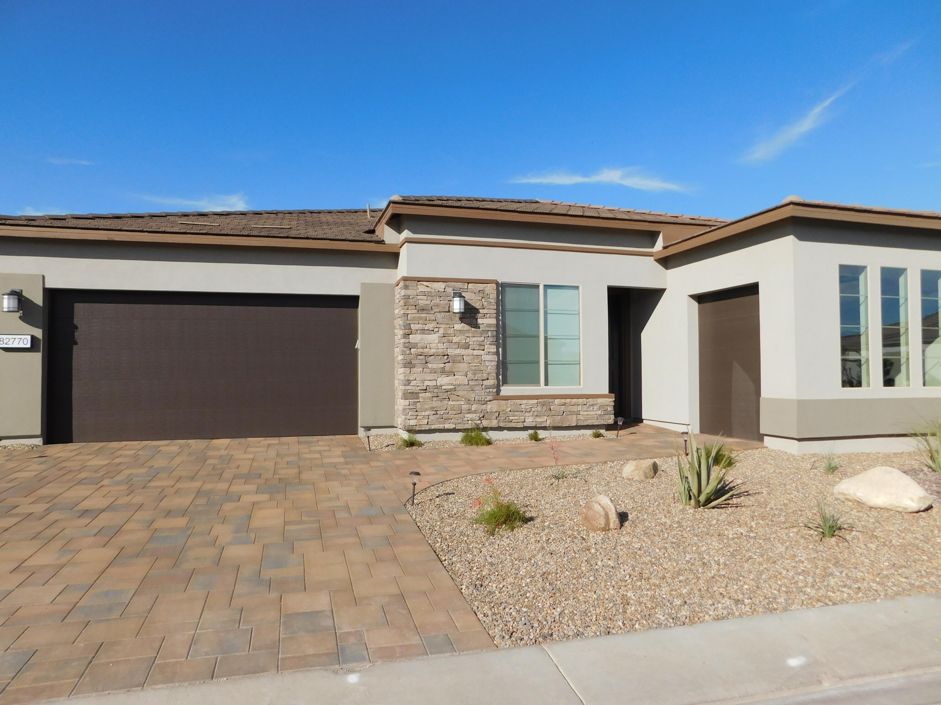 a front view of a house