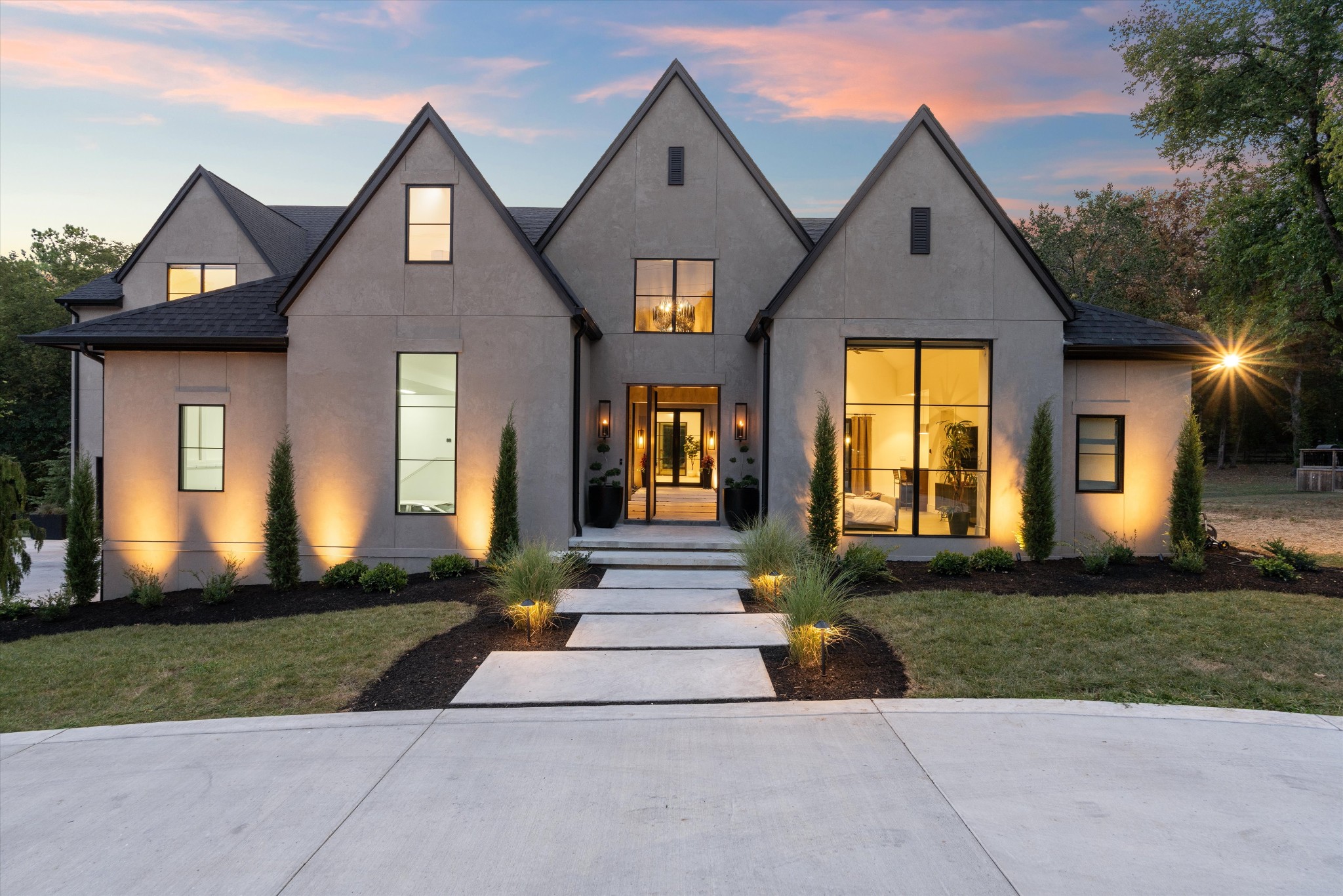 a front view of a house