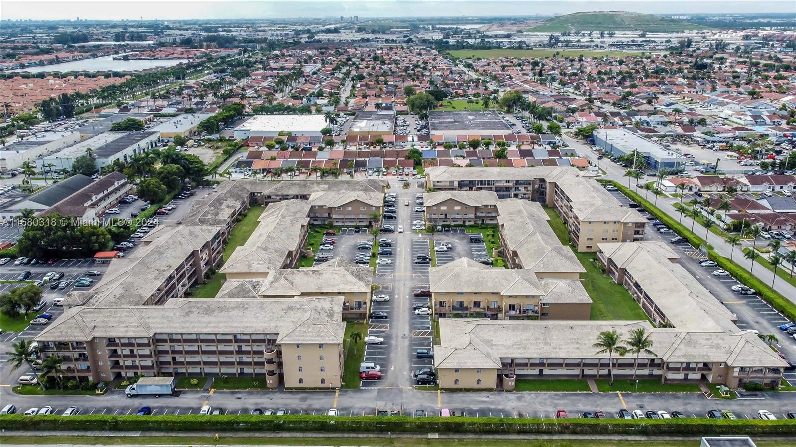 an aerial view of multiple house