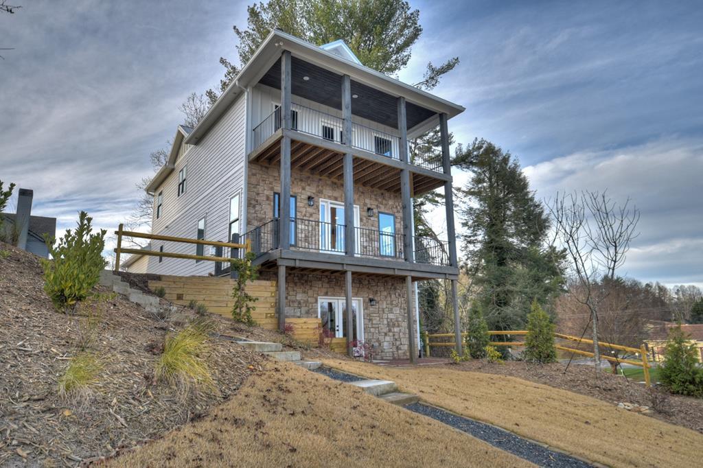 front view of a house with a small yard