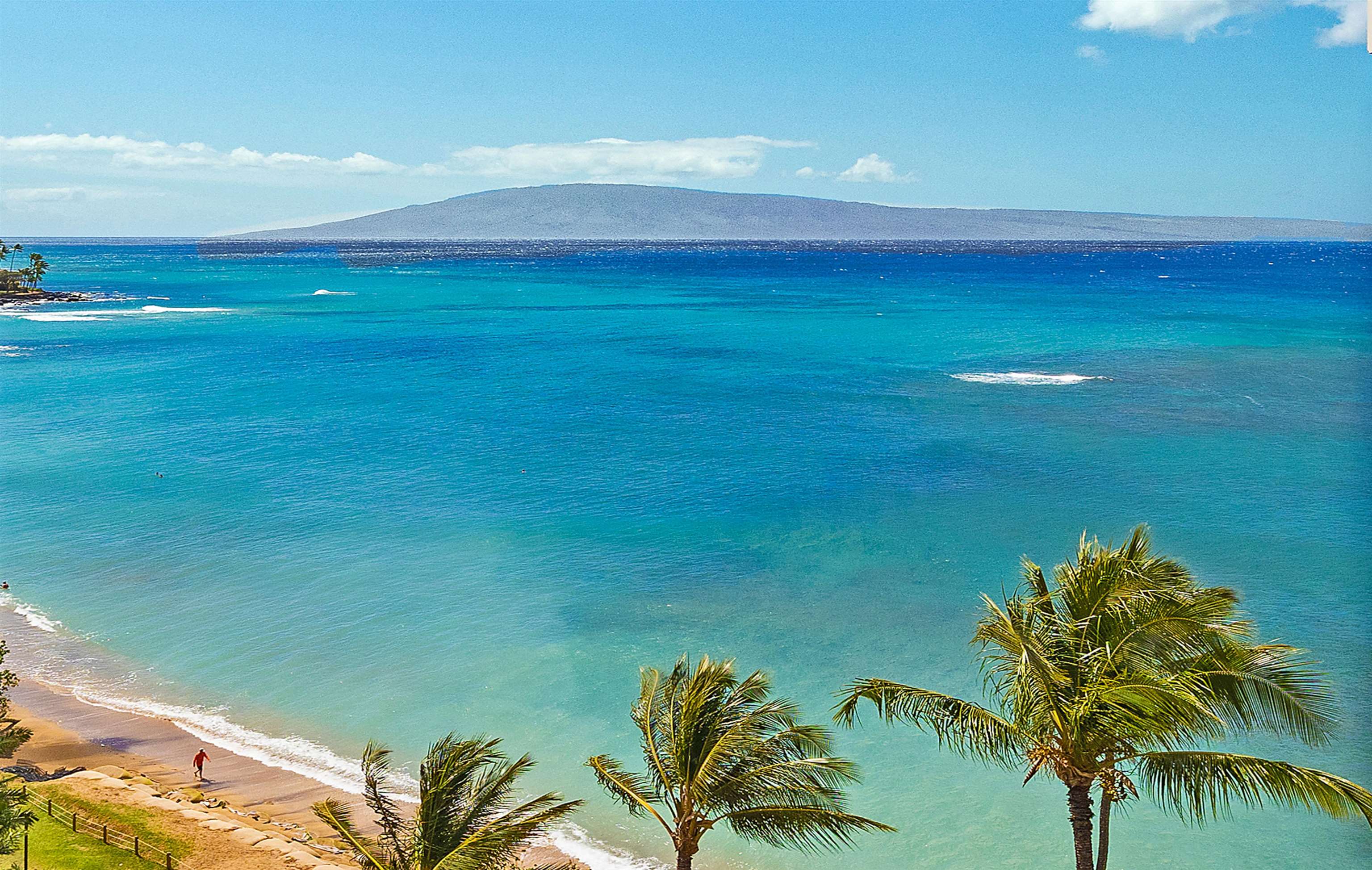 a view of an ocean and beach