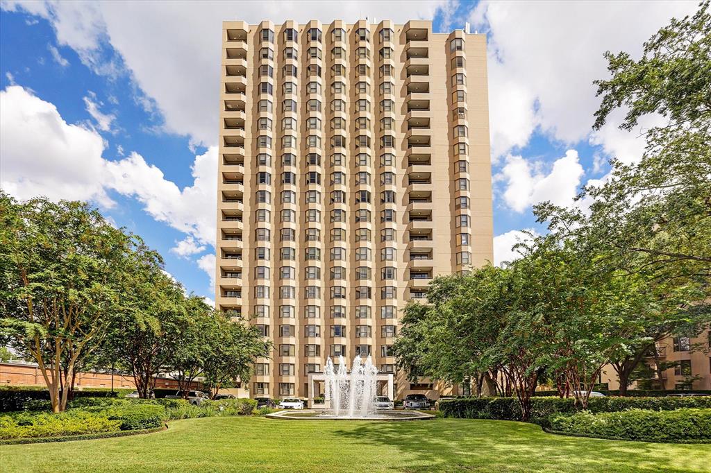 a building view with a outdoor space