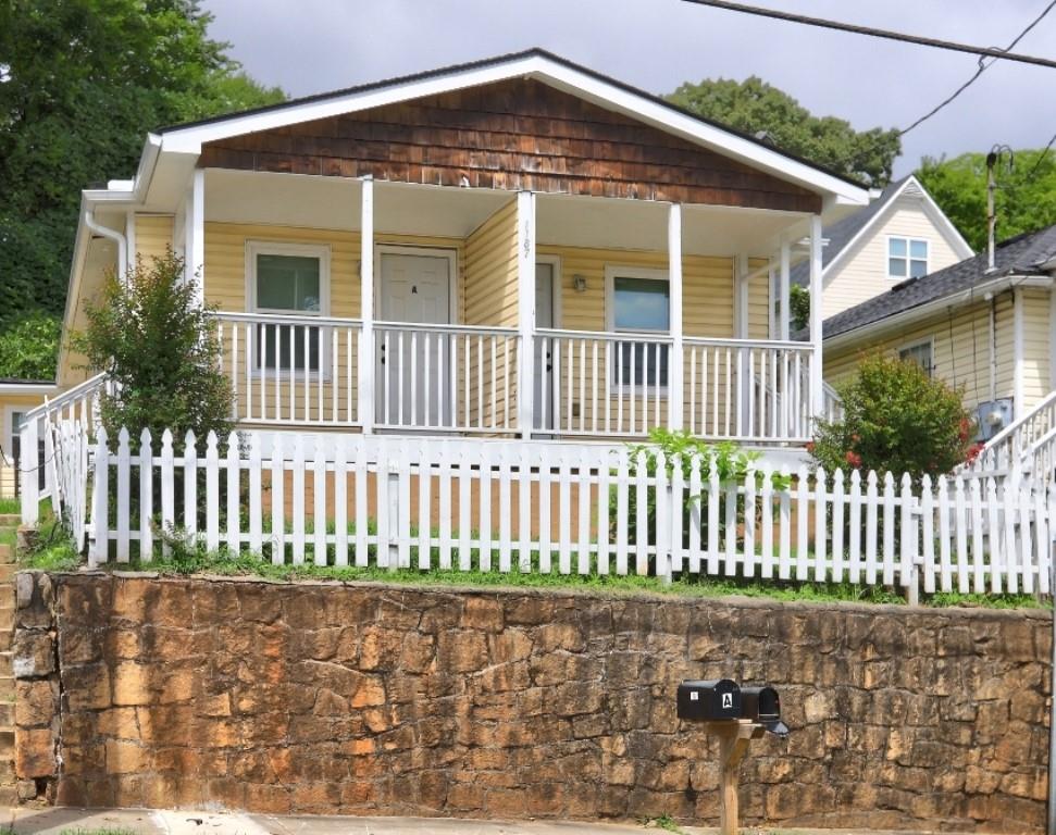 a front view of a house