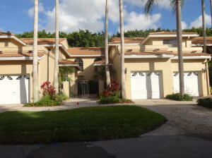 a view of a building with a garden