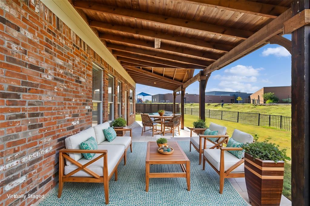 a outdoor space with patio lots of furniture