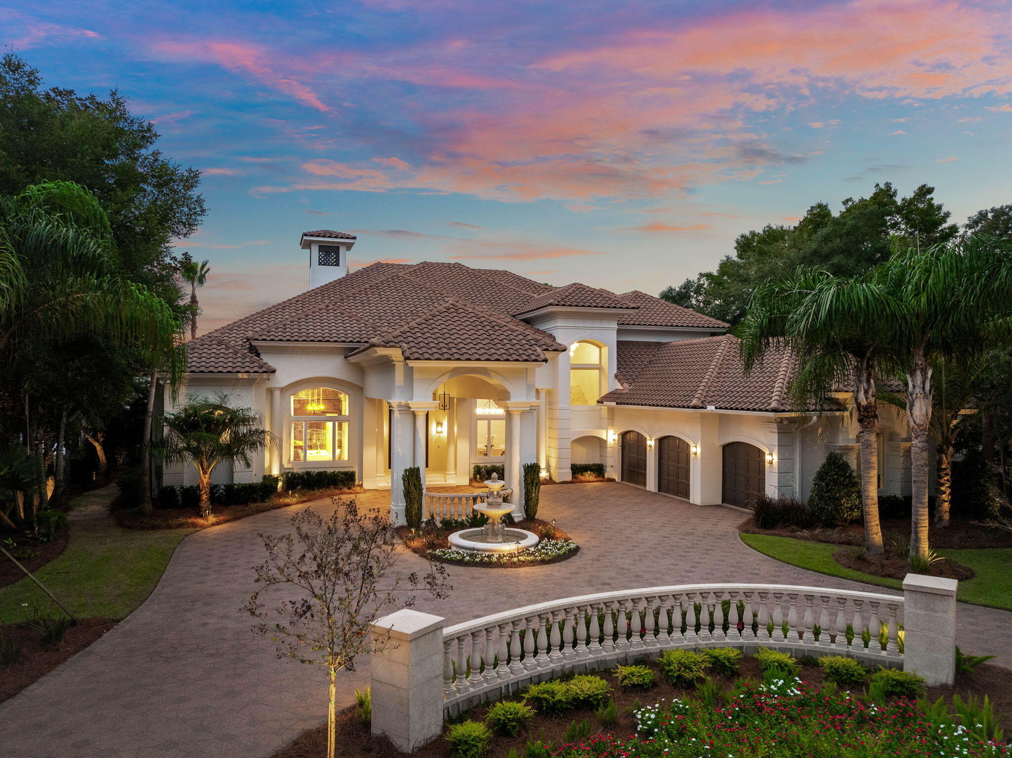 a view of a house with a patio