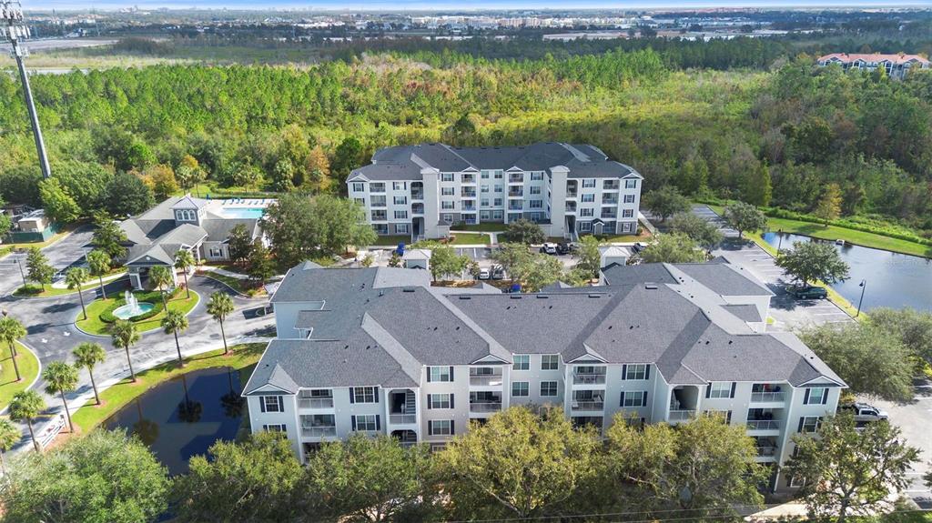 an aerial view of multiple house