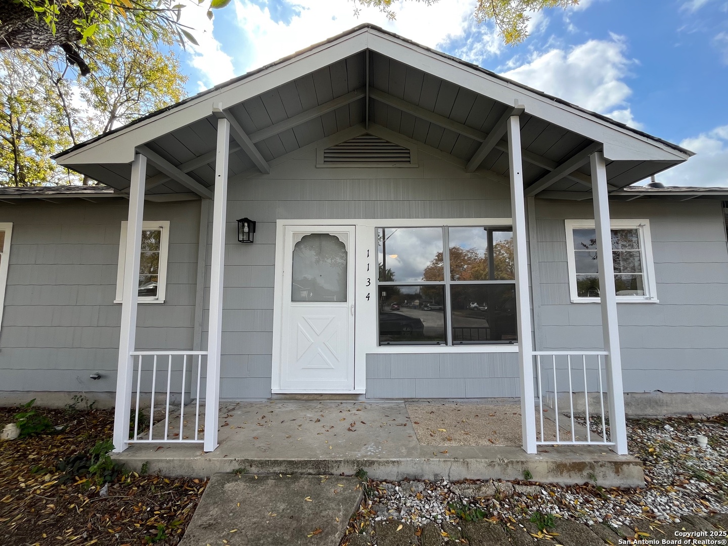 a front view of a house