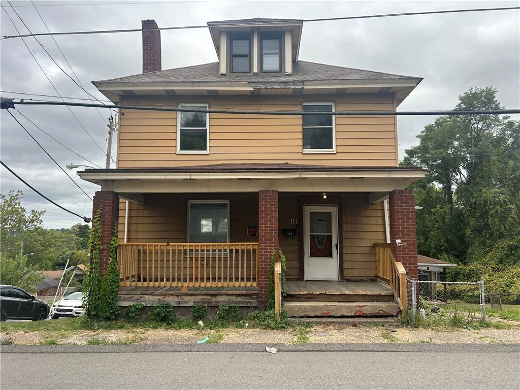 a view of a house with a balcony