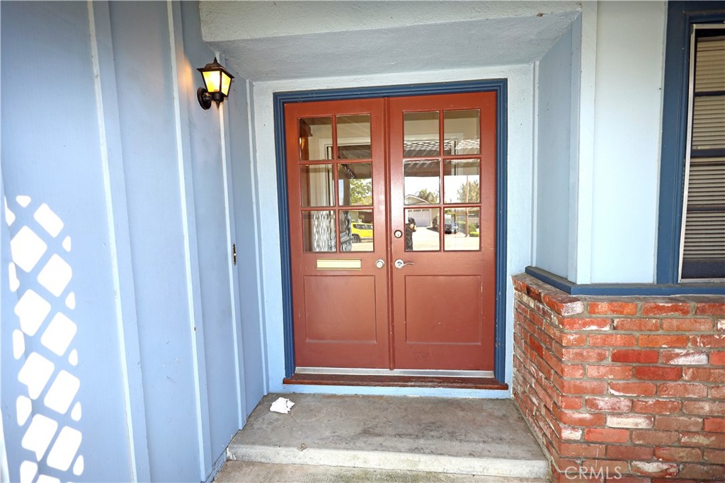 a view of front door