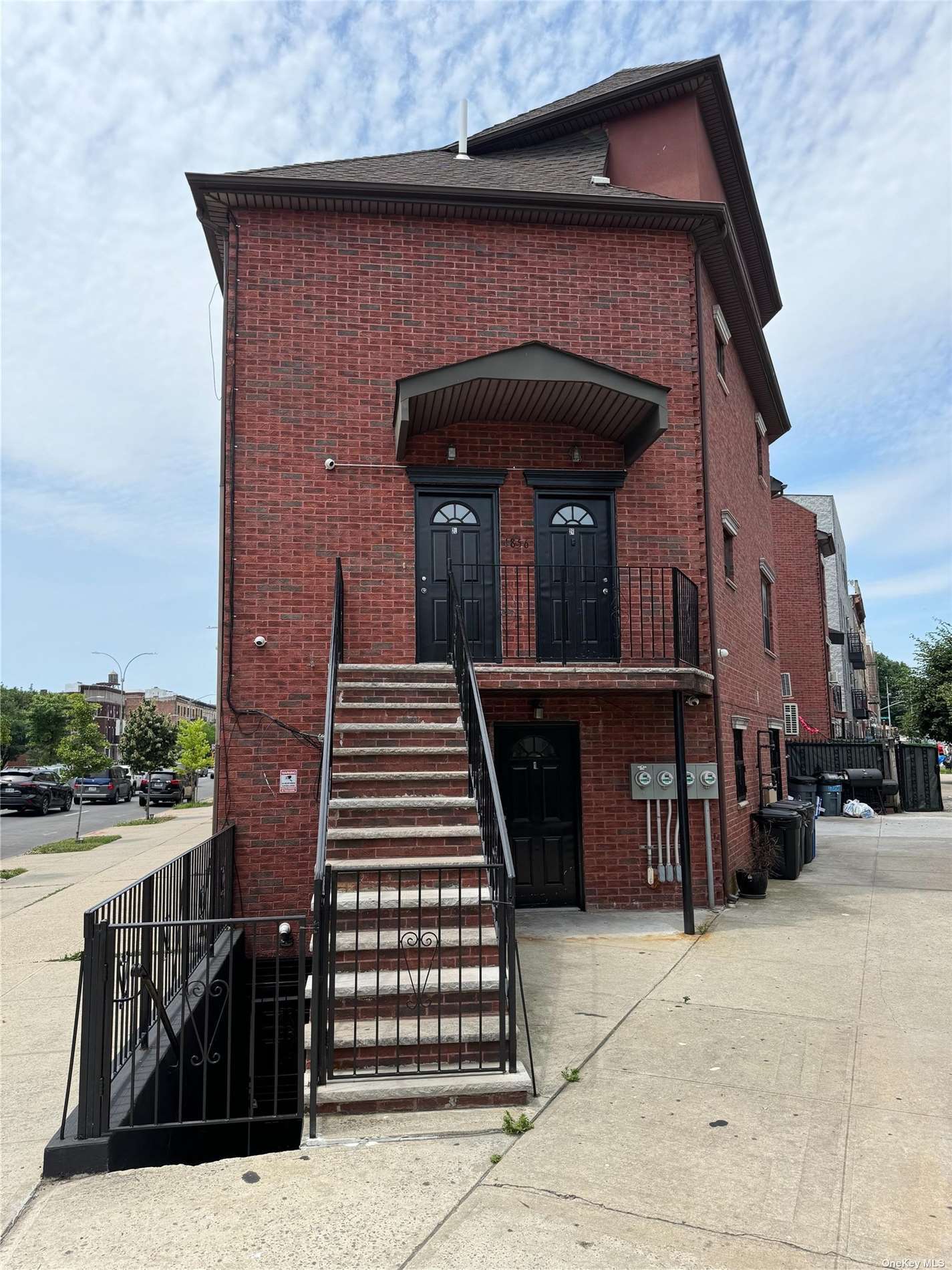 a front view of a house