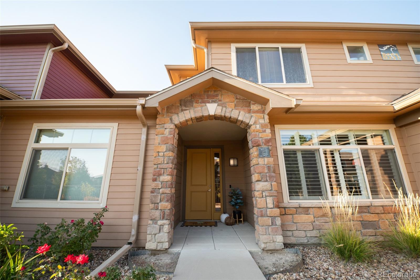 a front view of a house