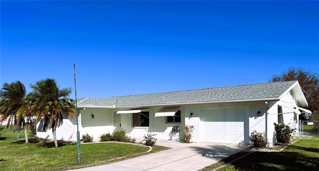 a view of a house with a patio