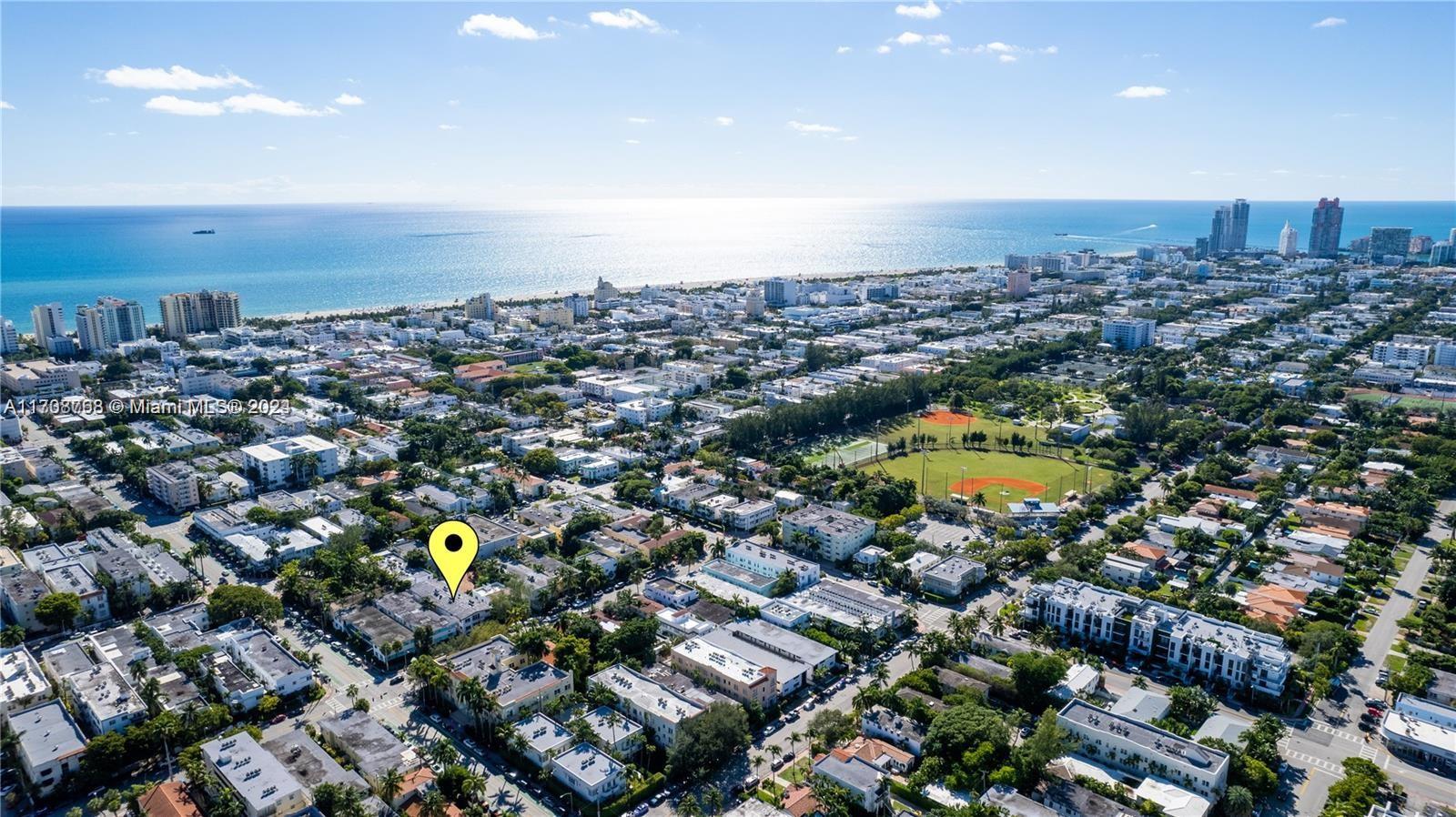 an aerial view of a city