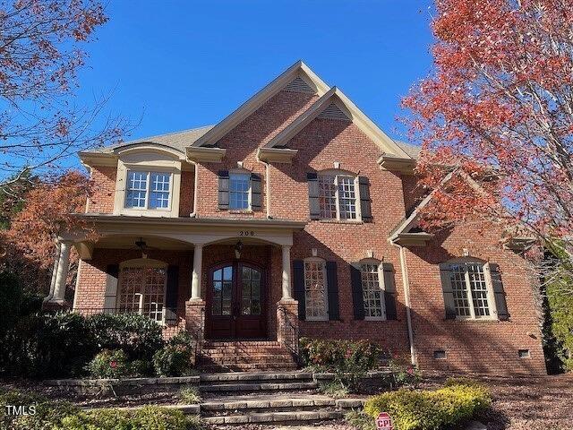 front view of a house with a porch