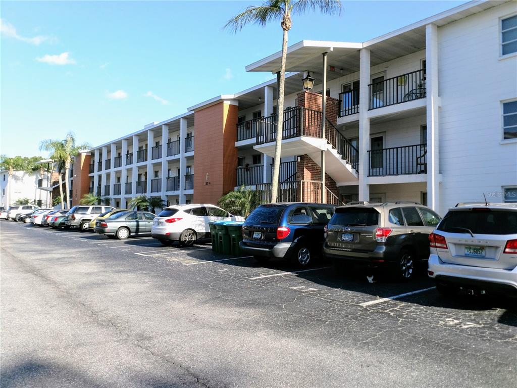 a view of a street in front of a building