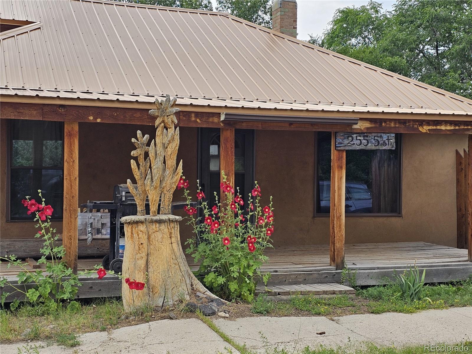 a front view of a house