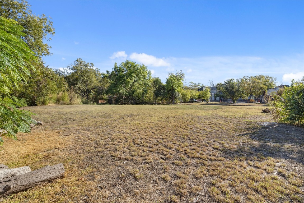 a view of a field with an outdoor space