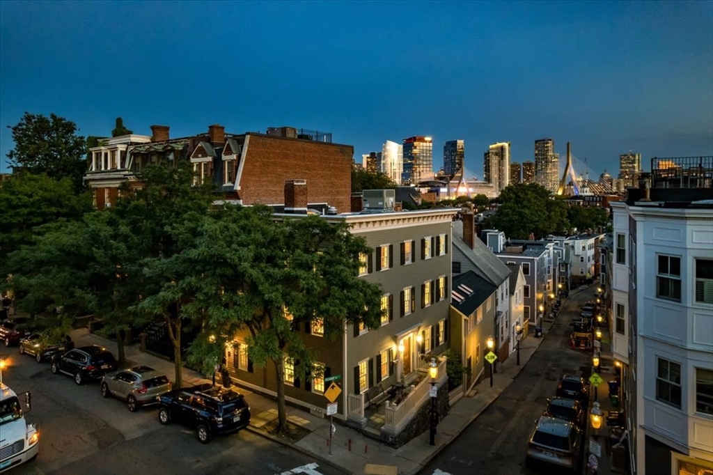 a view of a balcony with city view