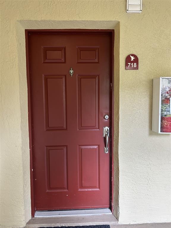 a view of front door