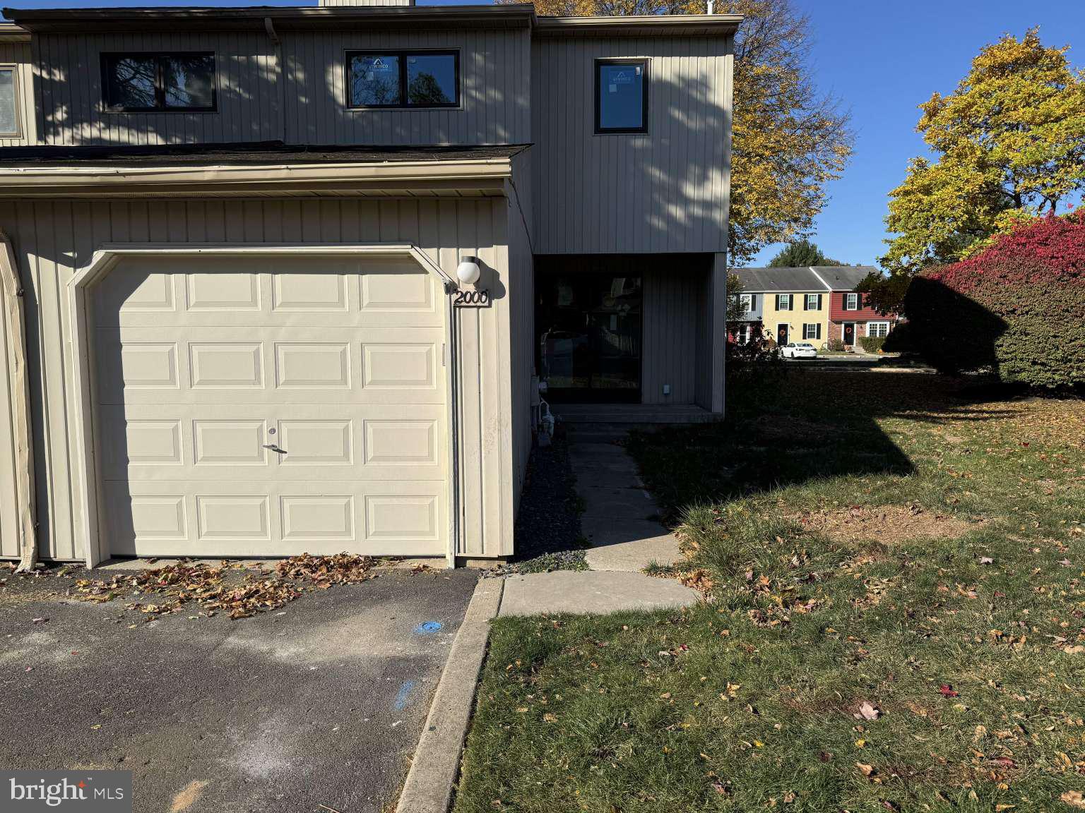 a front view of a house