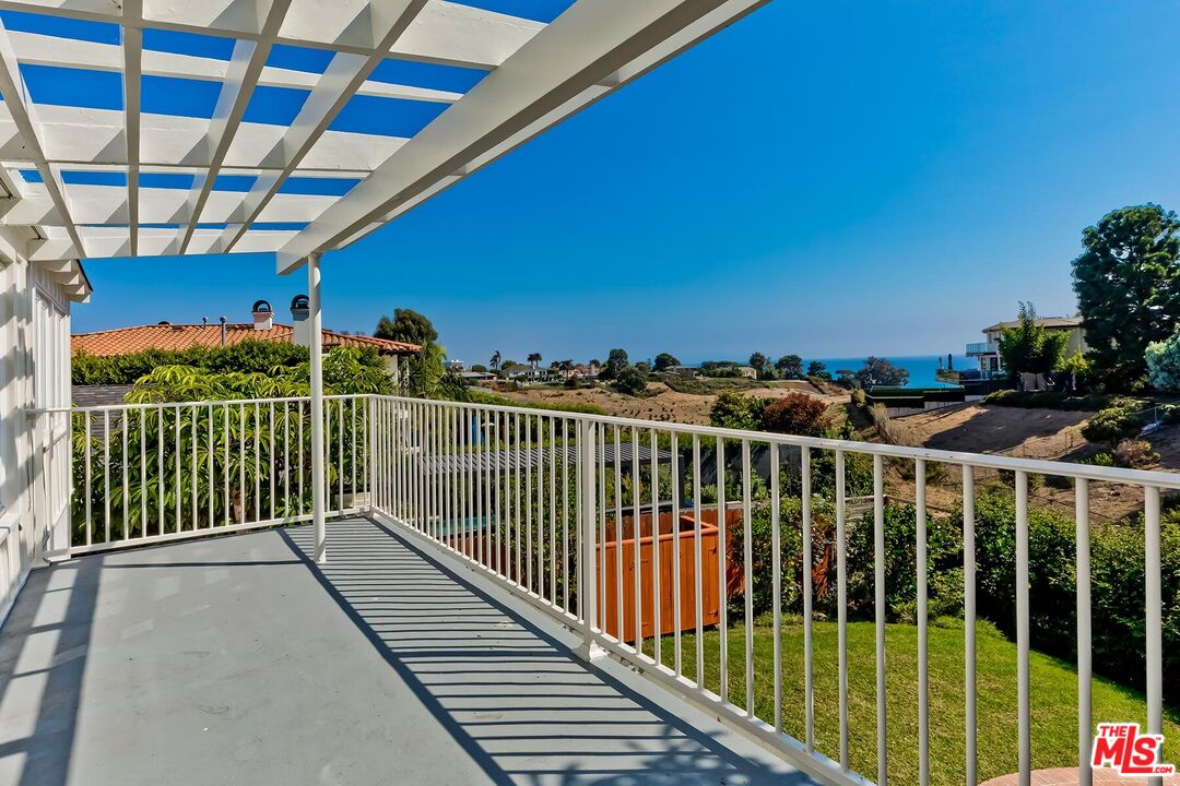 a view of a balcony