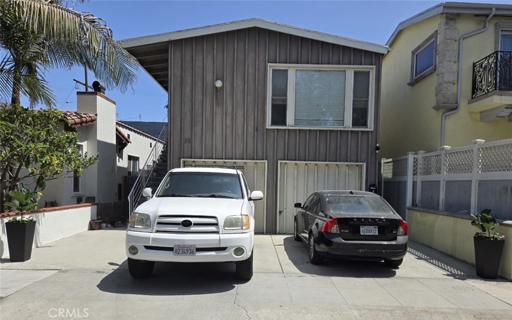 a car parked in front of a house