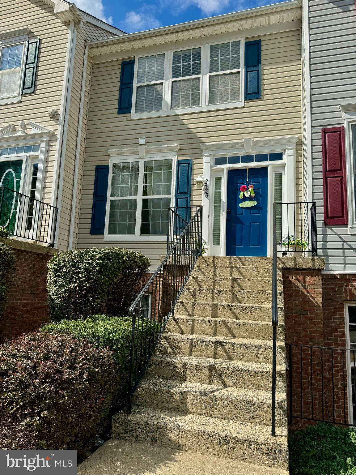 a front view of a house