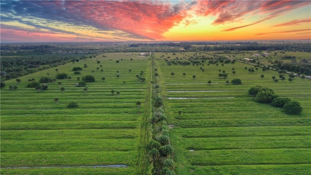 a view of a green field