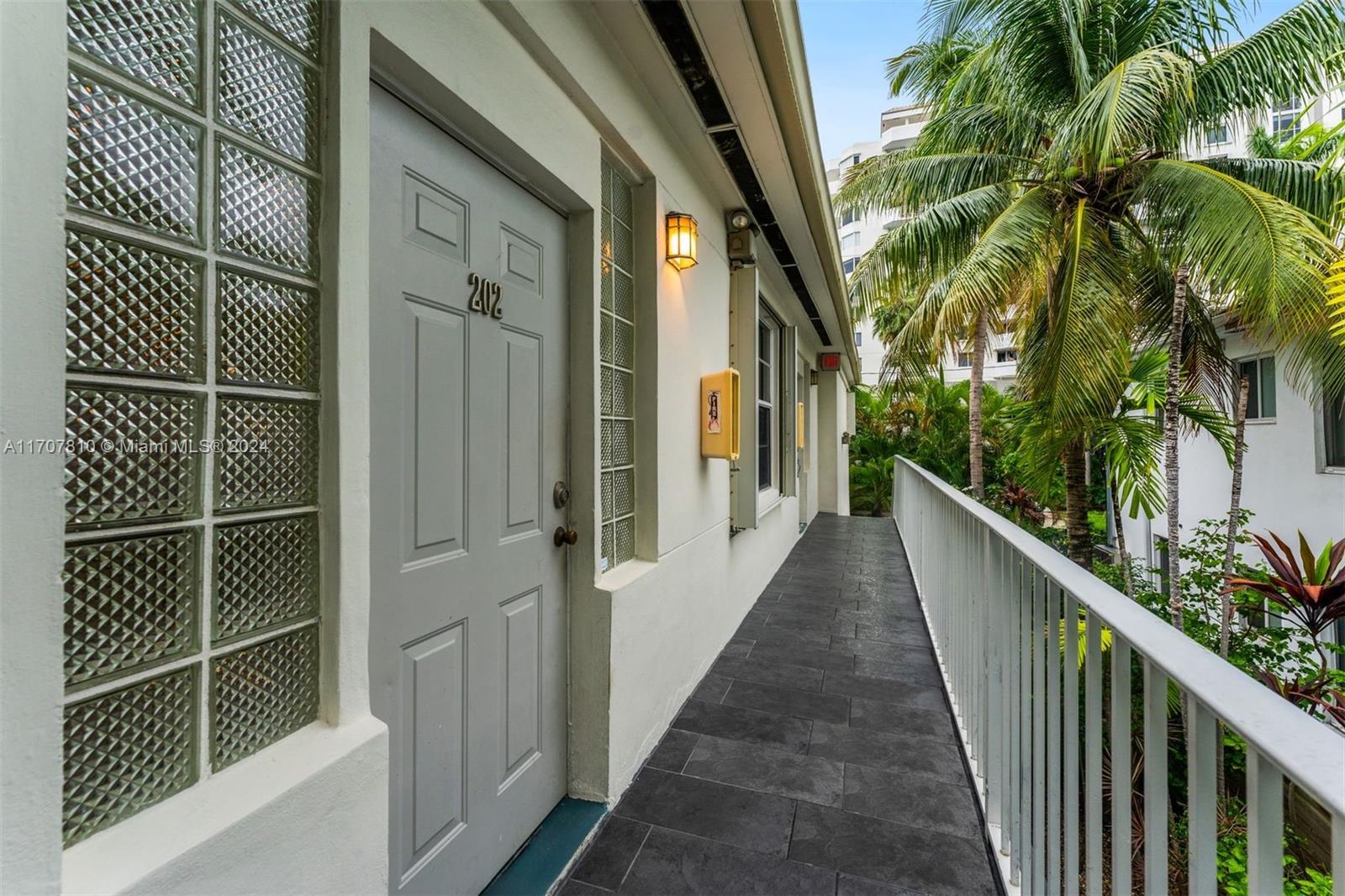 a view of a balcony