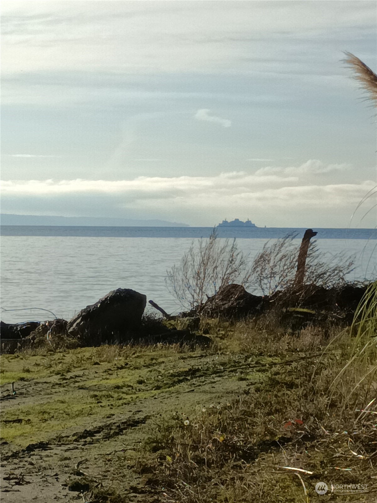 a view of ocean from beach