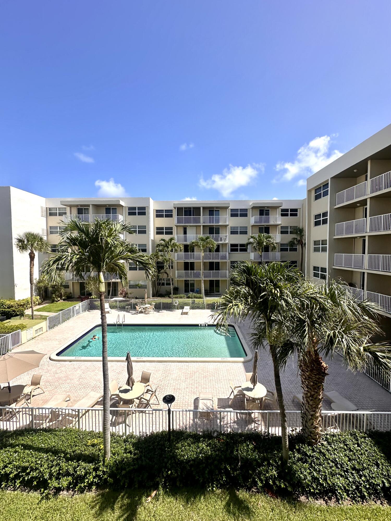 a view of a swimming pool and outdoor space