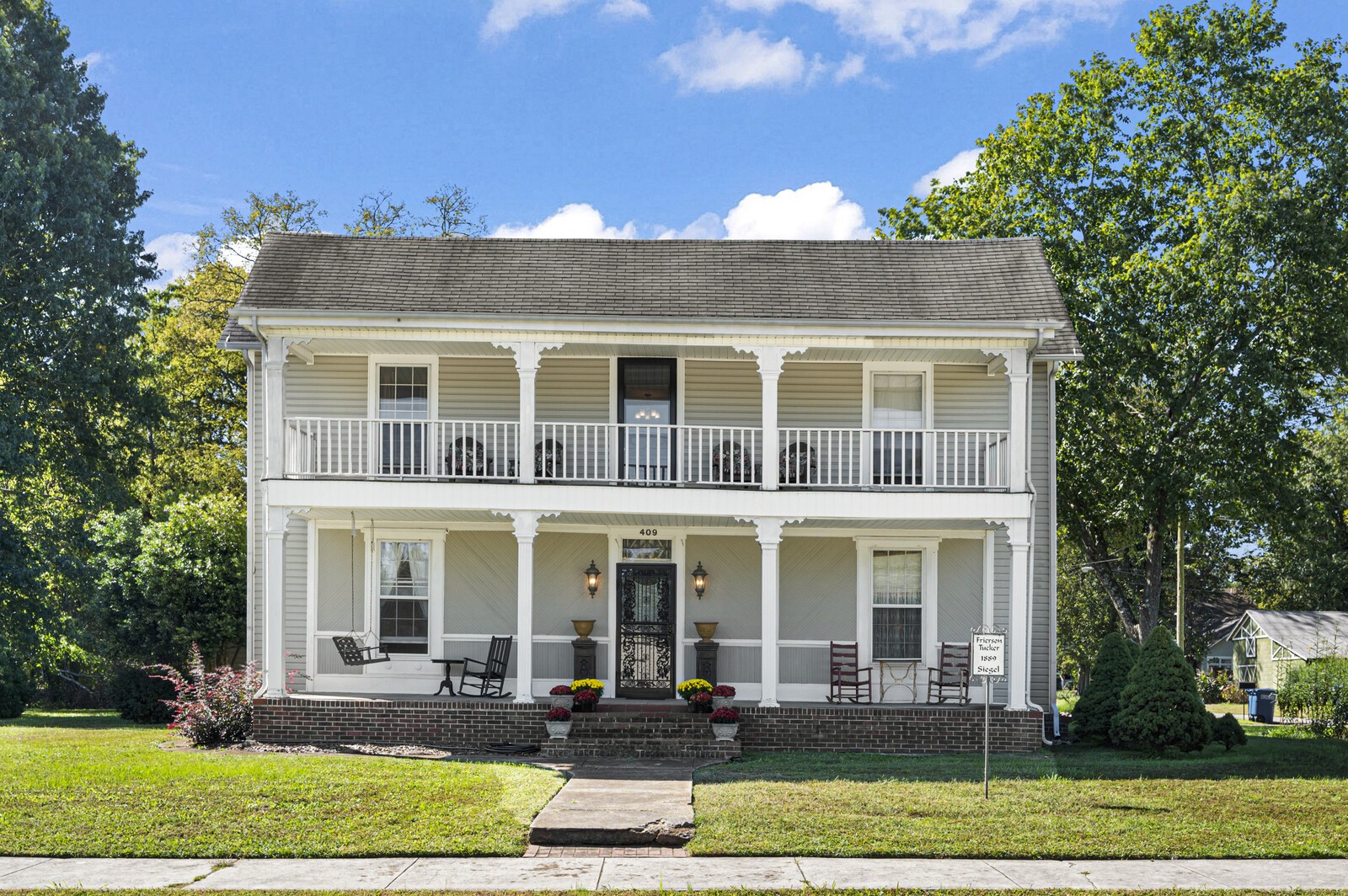 a front view of a house