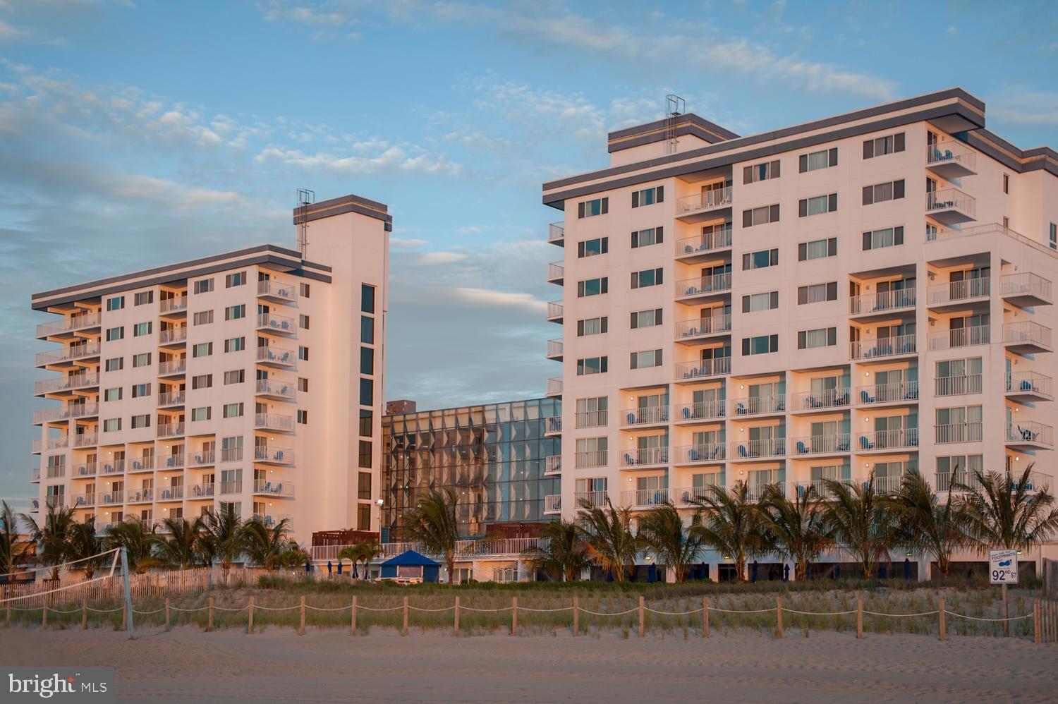 a front view of a building with street view