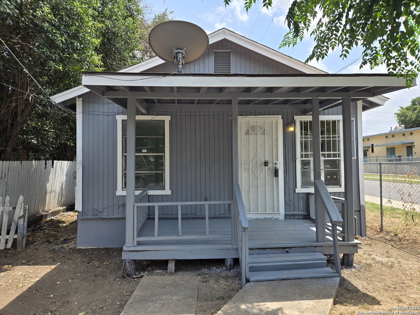 a front view of a house with entryway