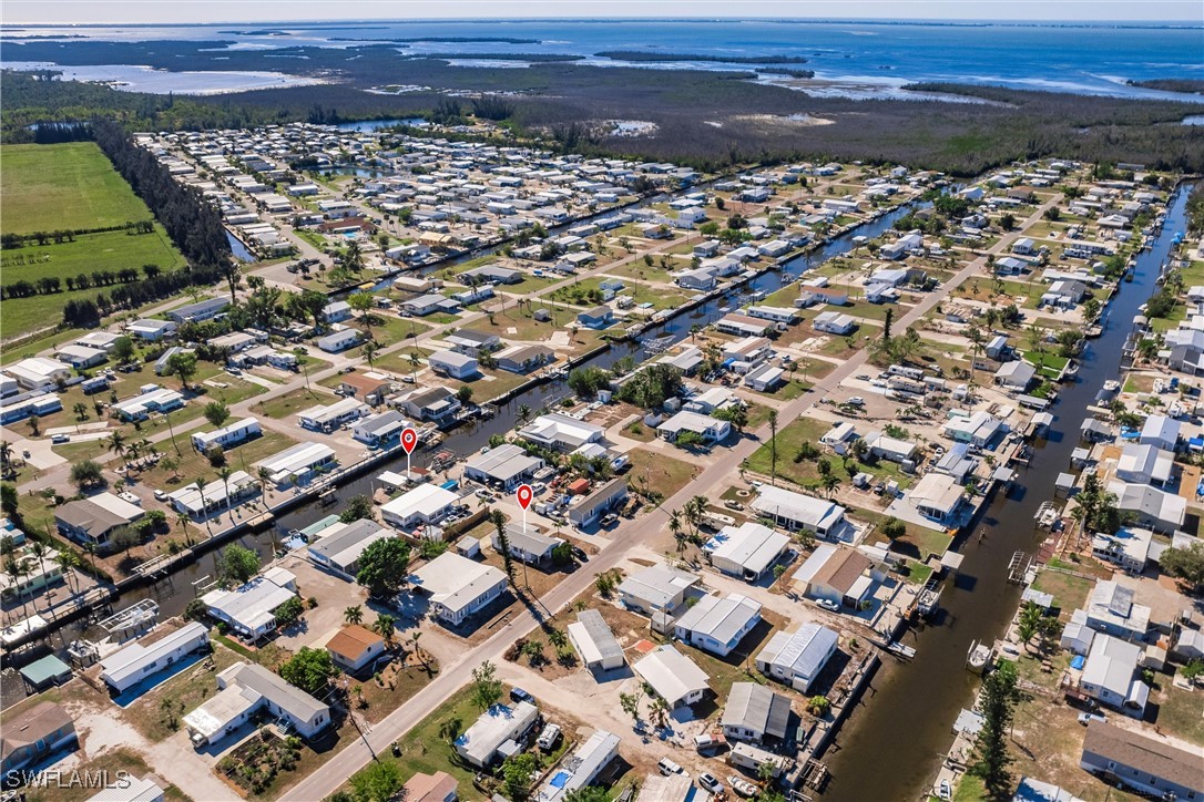 an aerial view of a city