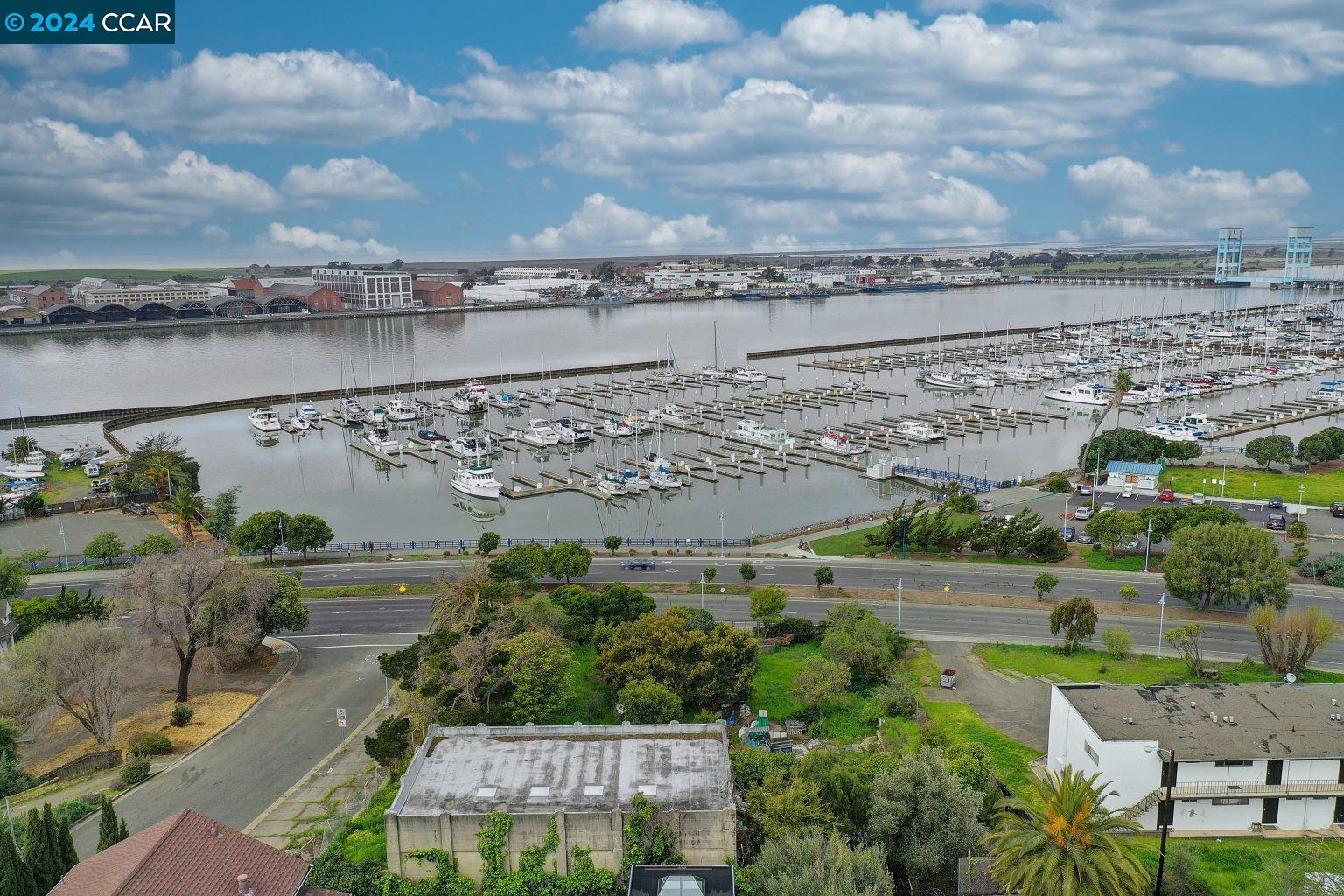 an aerial view of a city