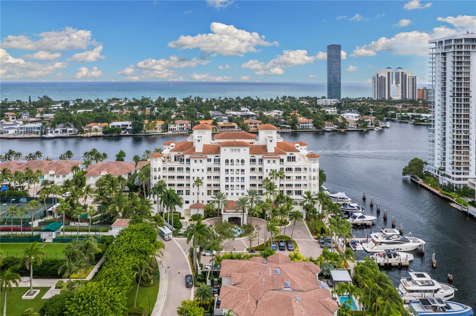 a view of a city and lake