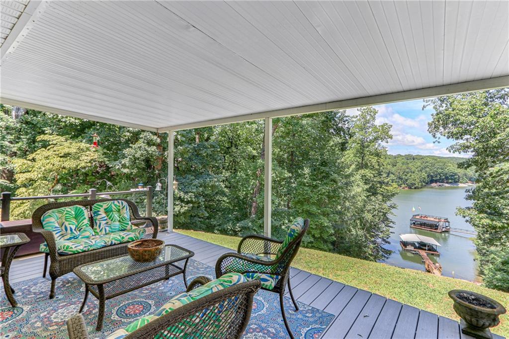 a outdoor living space with furniture and garden view