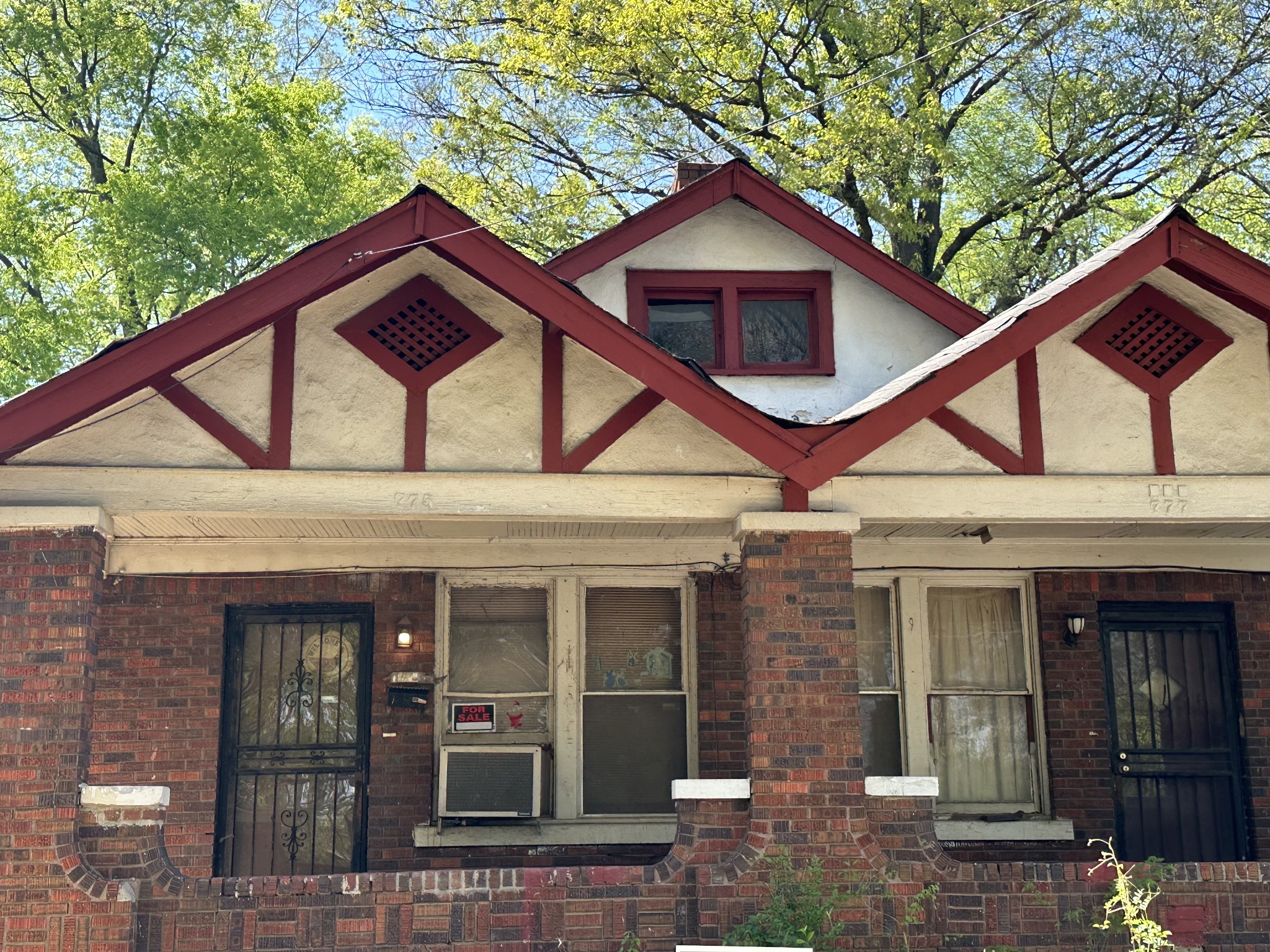 a front view of a house