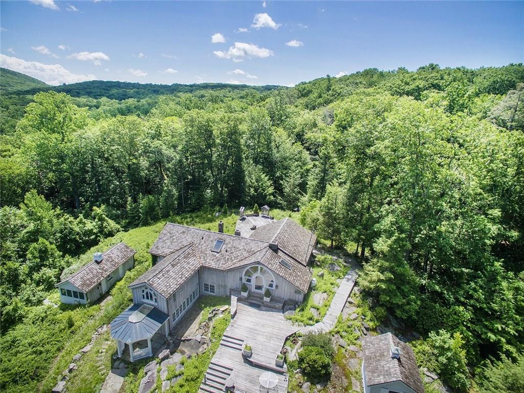 an aerial view of multiple house