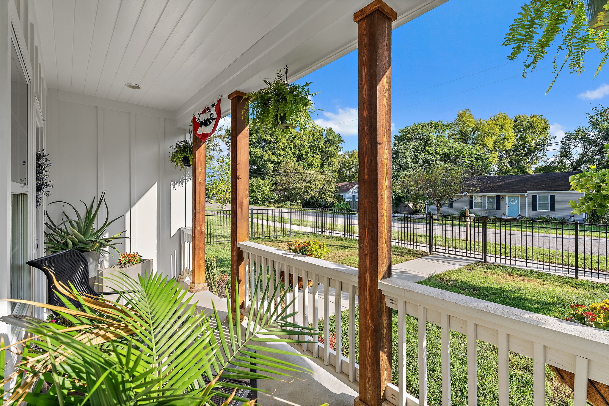 a house view with a garden space