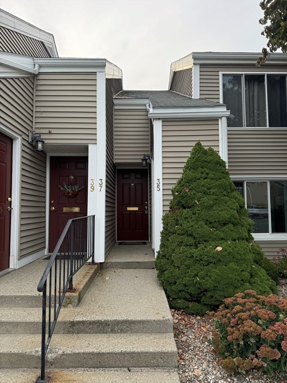 a view of a entryway door front of house