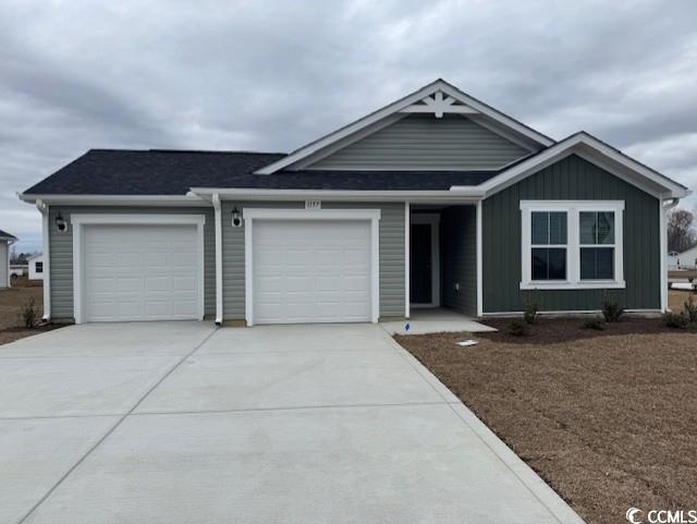 View of front facade with a garage