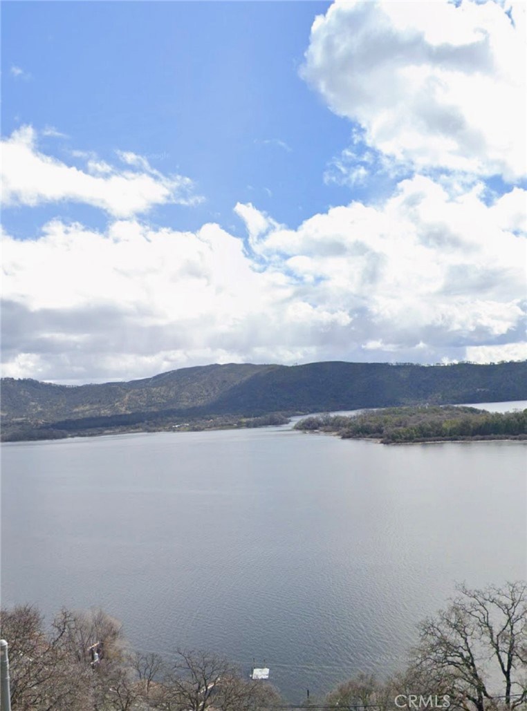 a view of lake and mountain