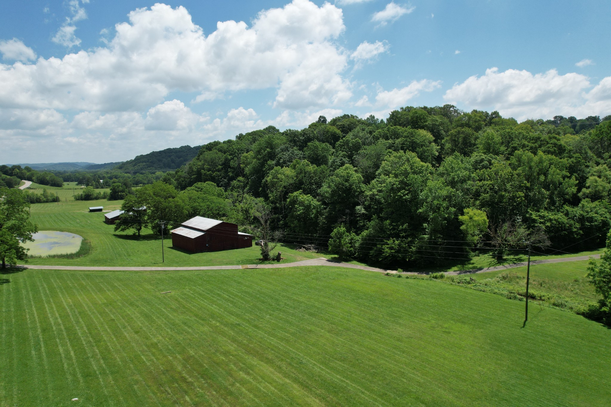 a view of a grassy field